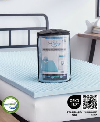 Back to Campus 1.5" Convoluted Gel-Infused Memory Foam Mattress Topper, Twin XL, Exclusively at Macy’s