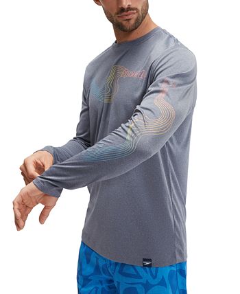 Speedo Men's Long Sleeve Performance Graphic Swim Shirt - Peacoat