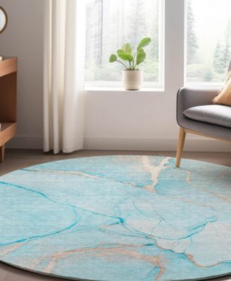 Odyssey Washable OY7 8' x 8' Round Area Rug