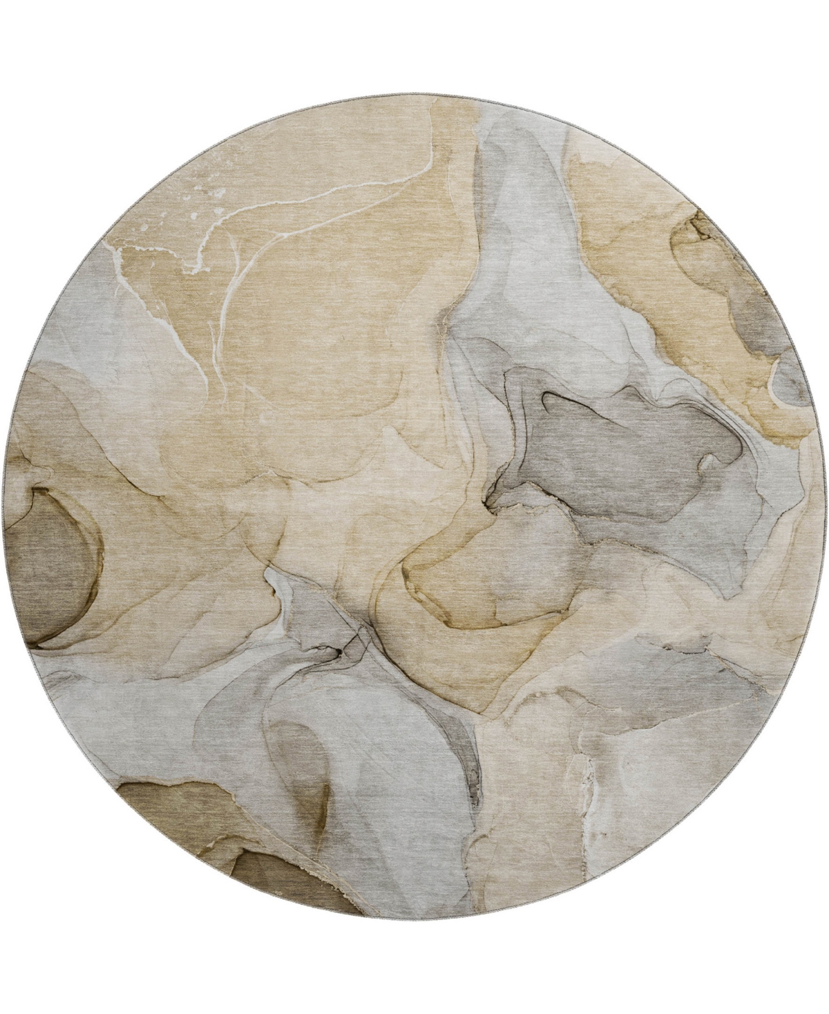 Shop Dalyn Odyssey Oy4 8' X 8' Round Area Rug In Taupe