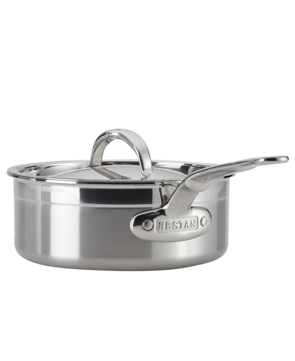 Shop Hestan Probond Clad Stainless Steel 2-quart Covered Saucepan In Silver