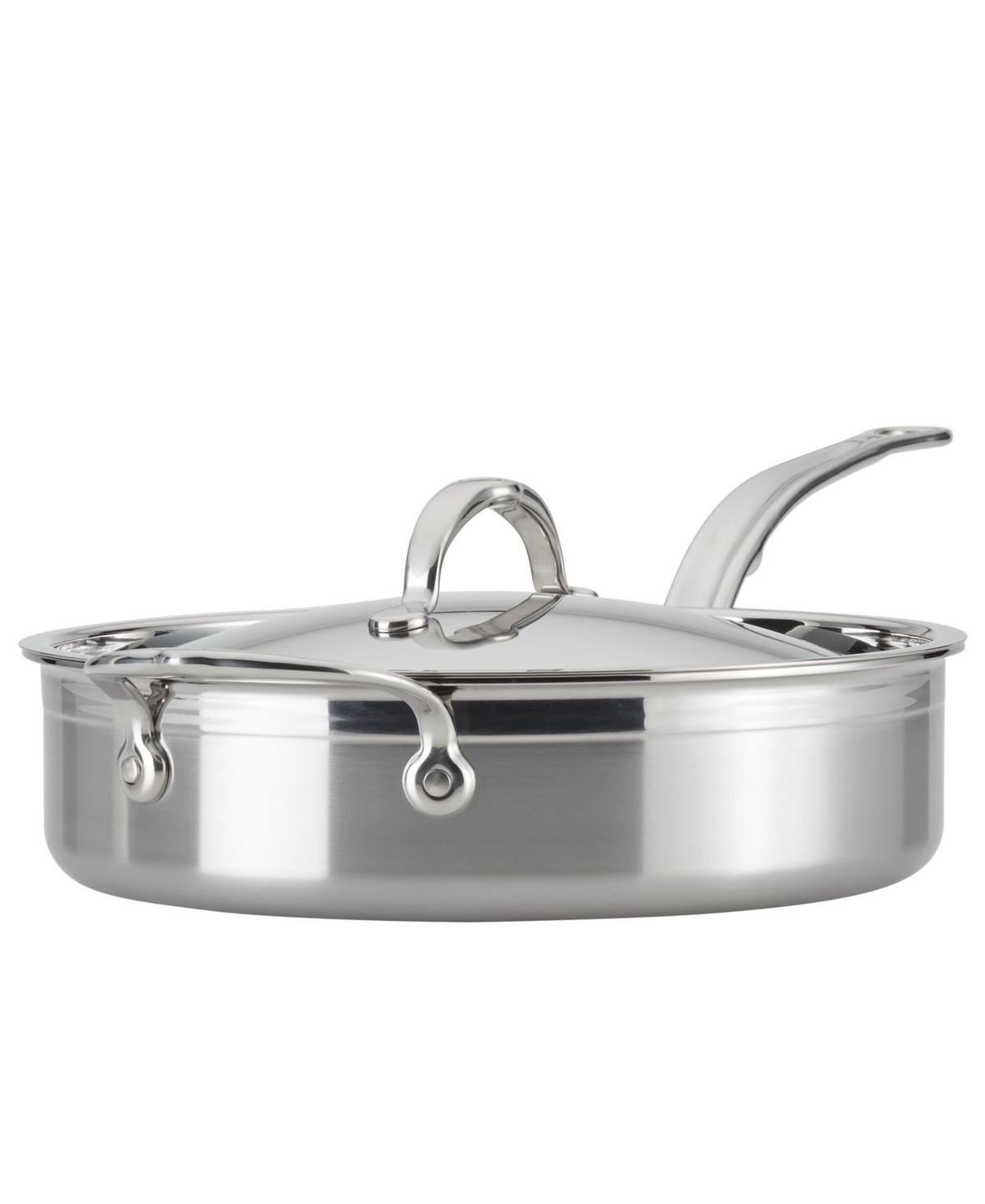 Shop Hestan Probond Clad Stainless Steel 3.5-quart Covered Saute In Silver