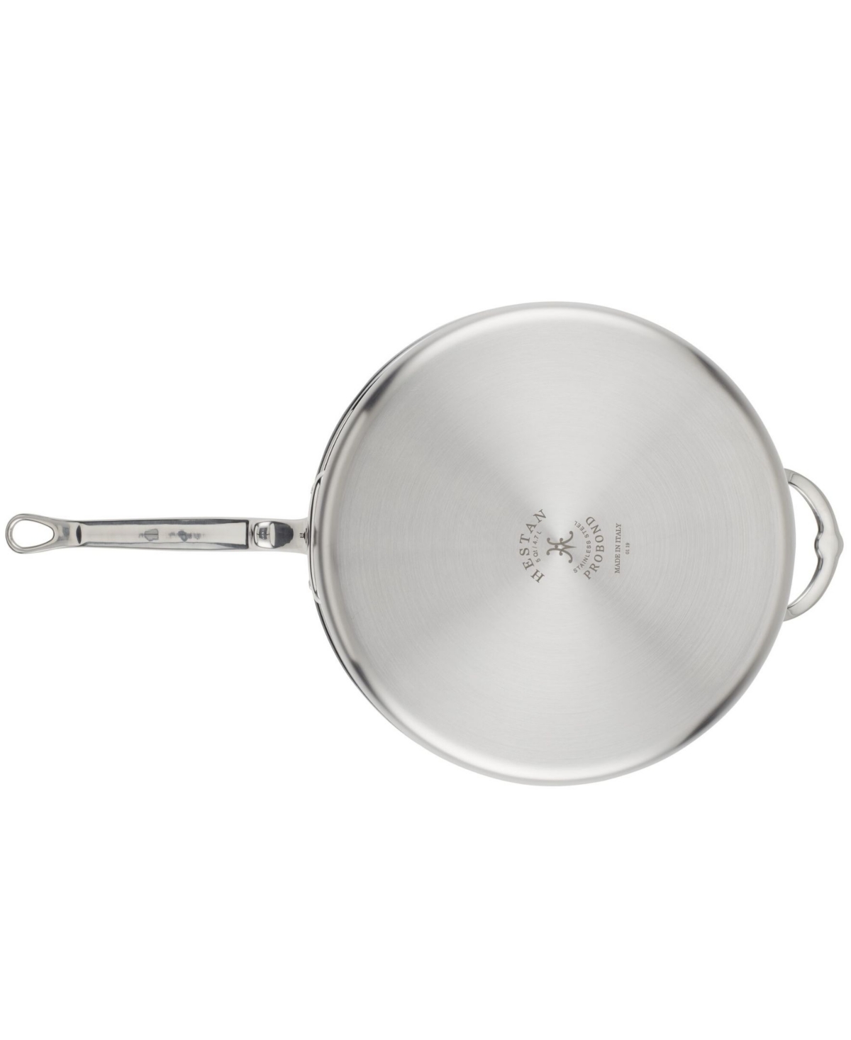 Shop Hestan Probond Clad Stainless Steel 5-quart Covered Saute With Helper Handle In Silver