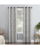 Parrish Distressed Grid Thermal Extreme 100% Blackout Grommet Curtain Panel - Grey