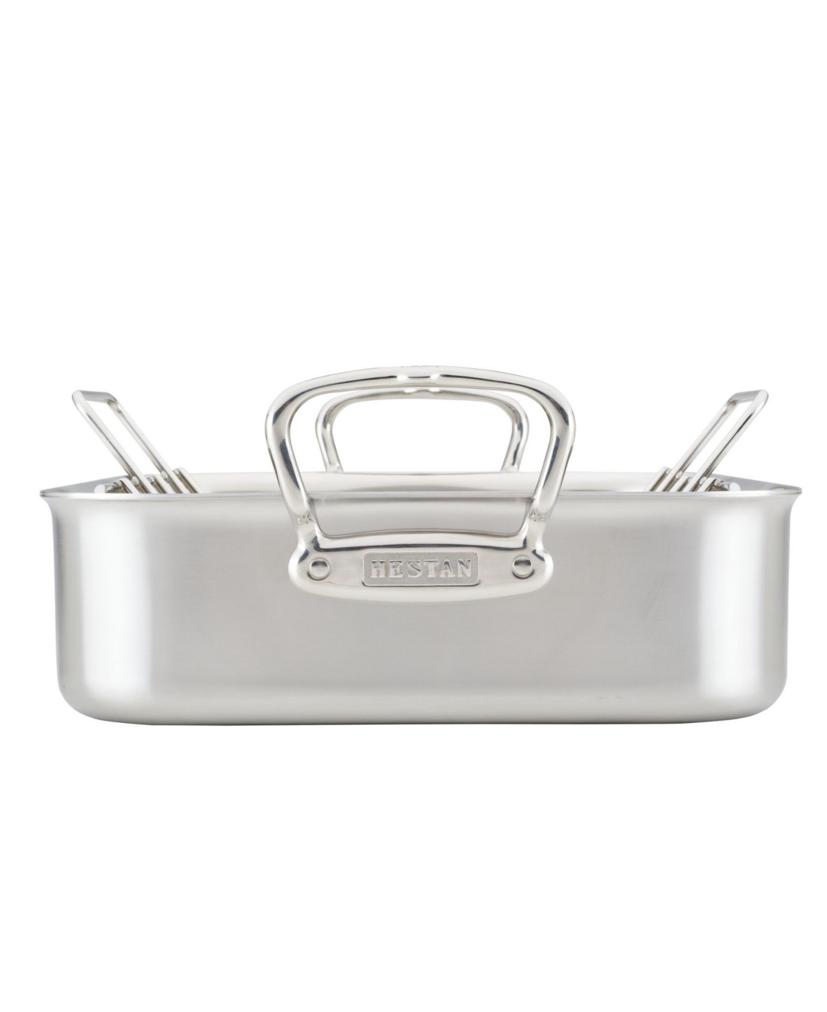 Shop Hestan Provisions Classic Clad Small Roaster With Rack In Stainless Steel