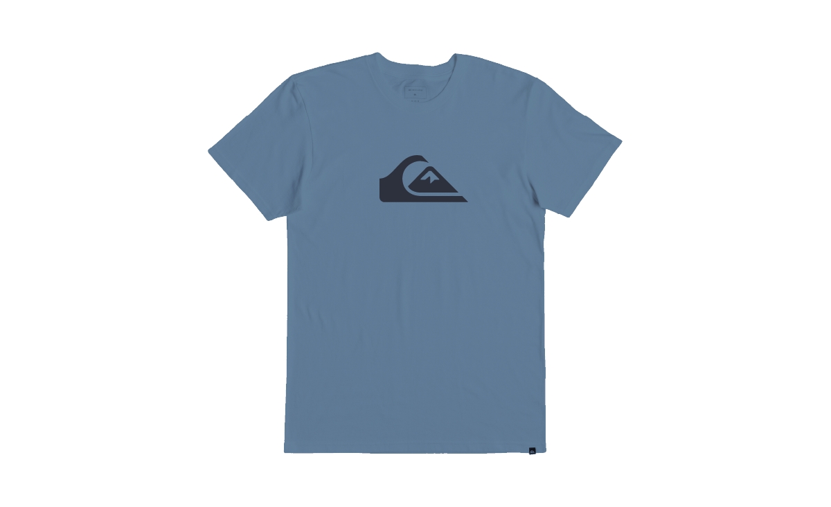 Shop Quiksilver Men's Comp Logo Mt0 Short Sleeve T-shirt In Blue Shadow