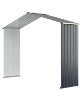 Outdoor Storage Shed Extension Kit-Grey