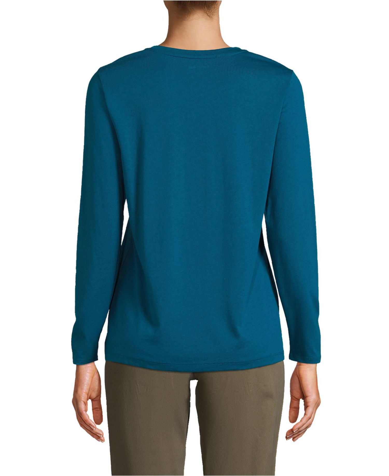 Women's Supima Cotton Long Sleeve Crewneck T-Shirt