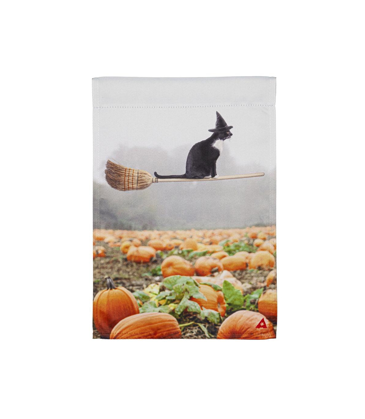 Flying Cat Garden Suede Flag - Black