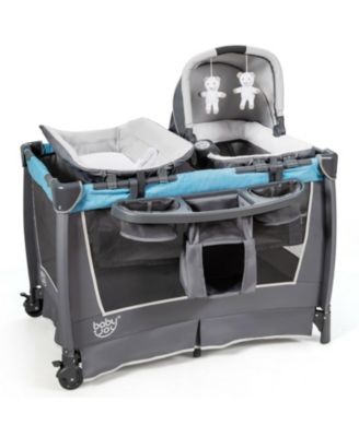 Convertible Baby Play Yard 4-in-1 Design with Music Player and Toys