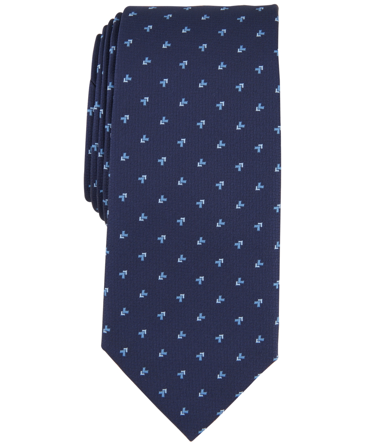 Alfani Men's Galway Slim Neat Tie, Created For Macy's In Navy
