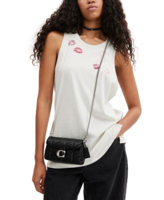 Quilted Leather Tabby Chain Crossbody Bag 19