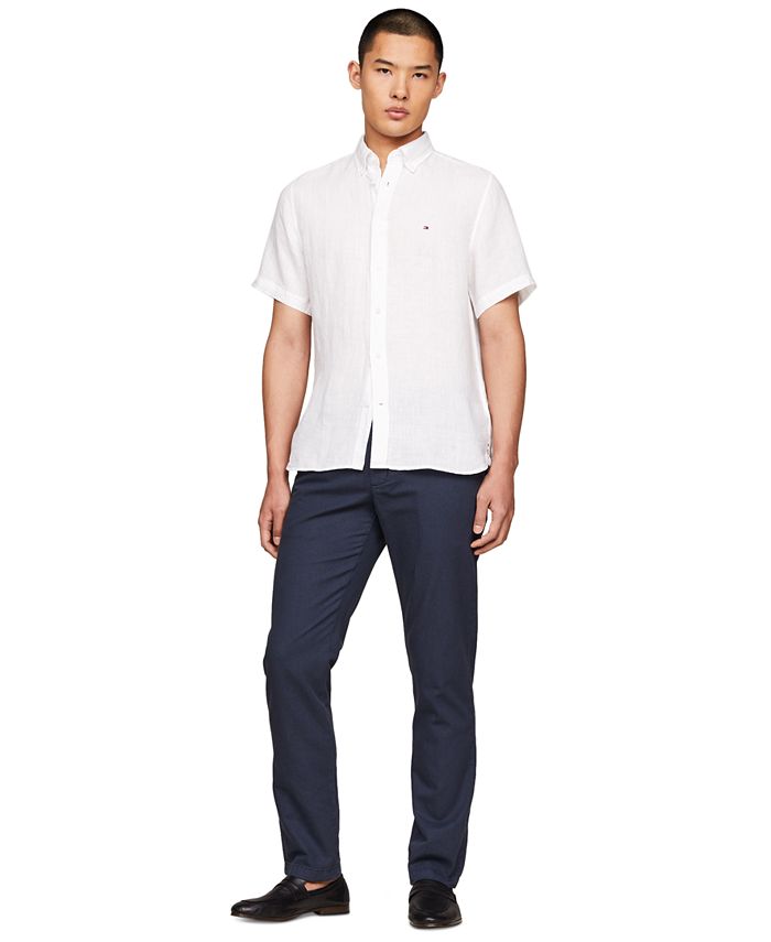 Tommy Hilfiger Short Sleeve Linen Shirt Men's XL /eaa448296