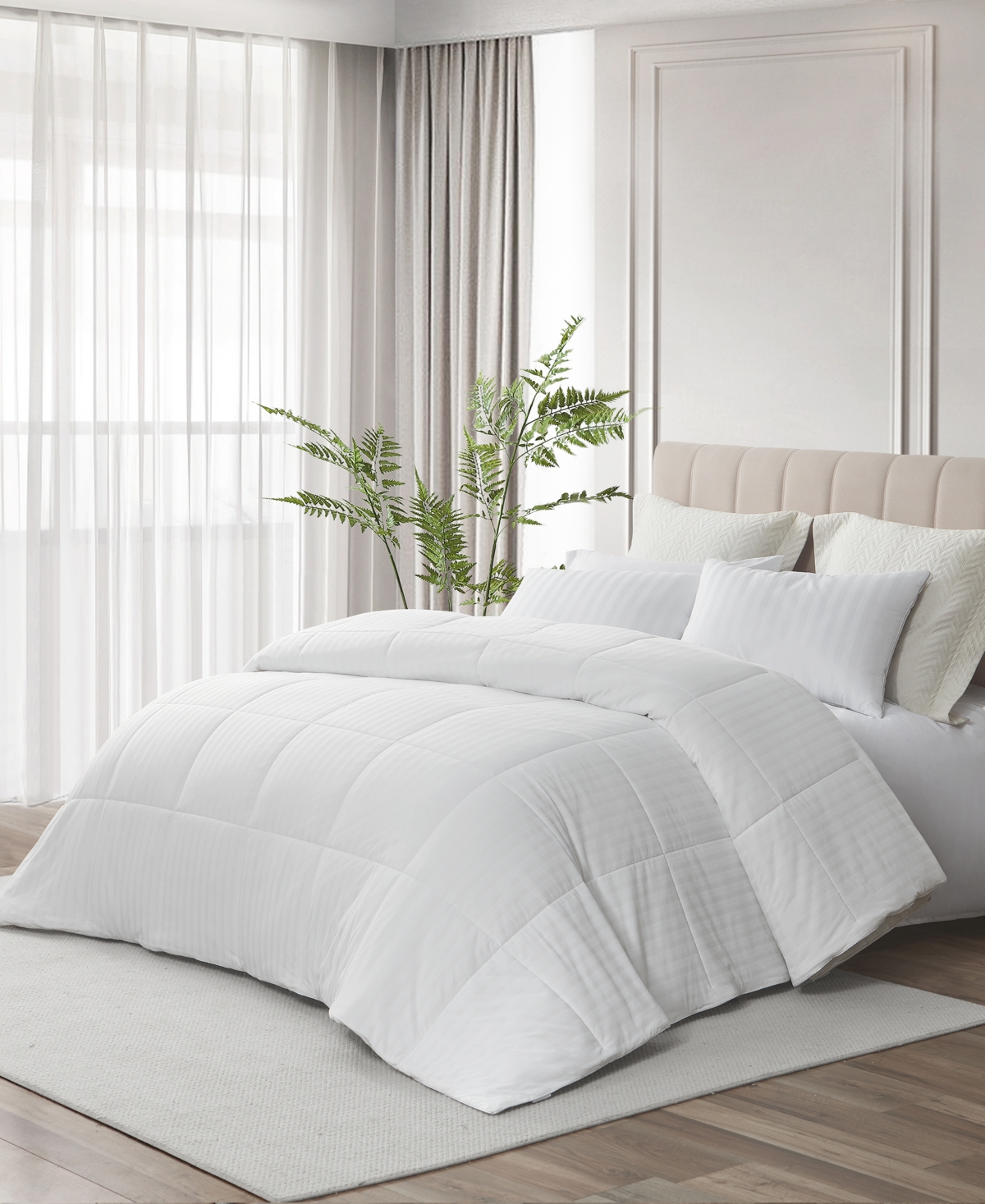 Royal Luxe Cool Touch Down Alternative Comforter, Full/queen, Exclusively At Macy's In White
