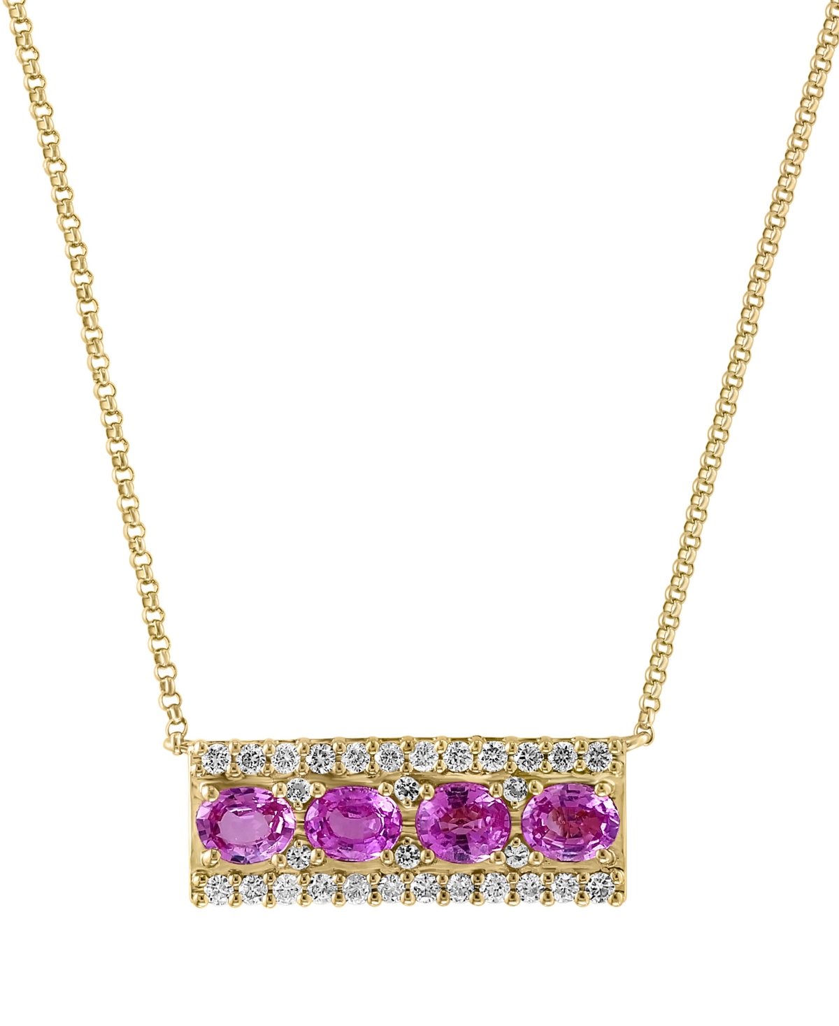 Effy(1-1/2 ct. t.w.), White Sapphire (1/20 ct.t.w.) & Diamond (1/3 ct. t.w.) Bar 18