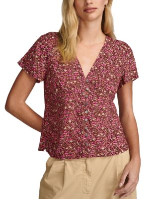 Lucky fashion brand floral blouse