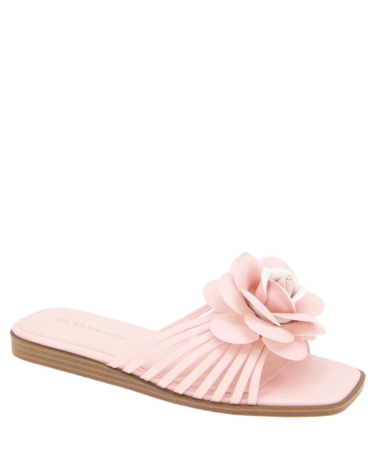 Bcbgeneration Women's Masha Flower Slip-on Flat Sandals In Chintz Rose