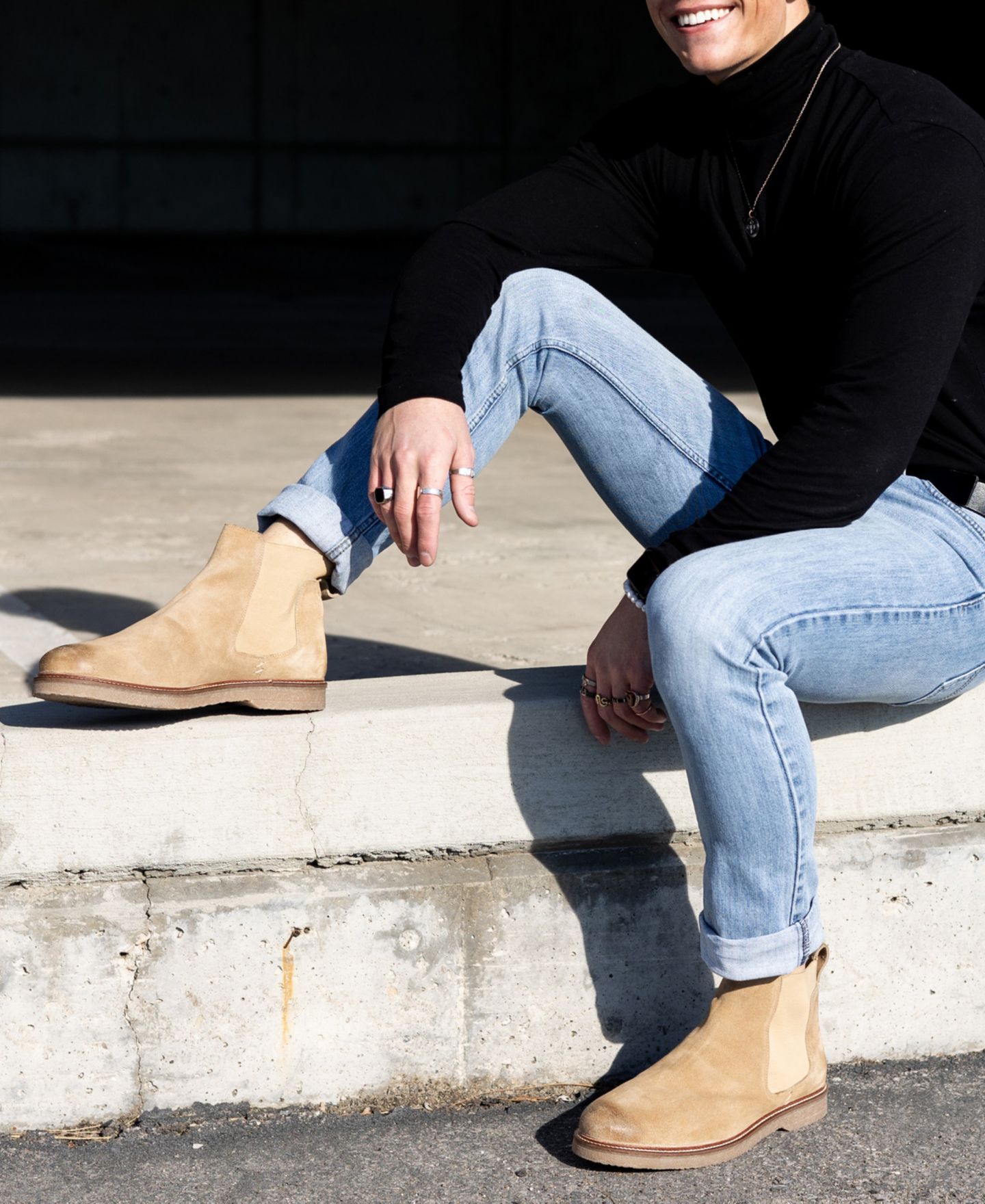 Мужские ботинки Thomas & Vine Cedric Plain Toe Chelsea Boot, цвет: Чёрный — фото 6