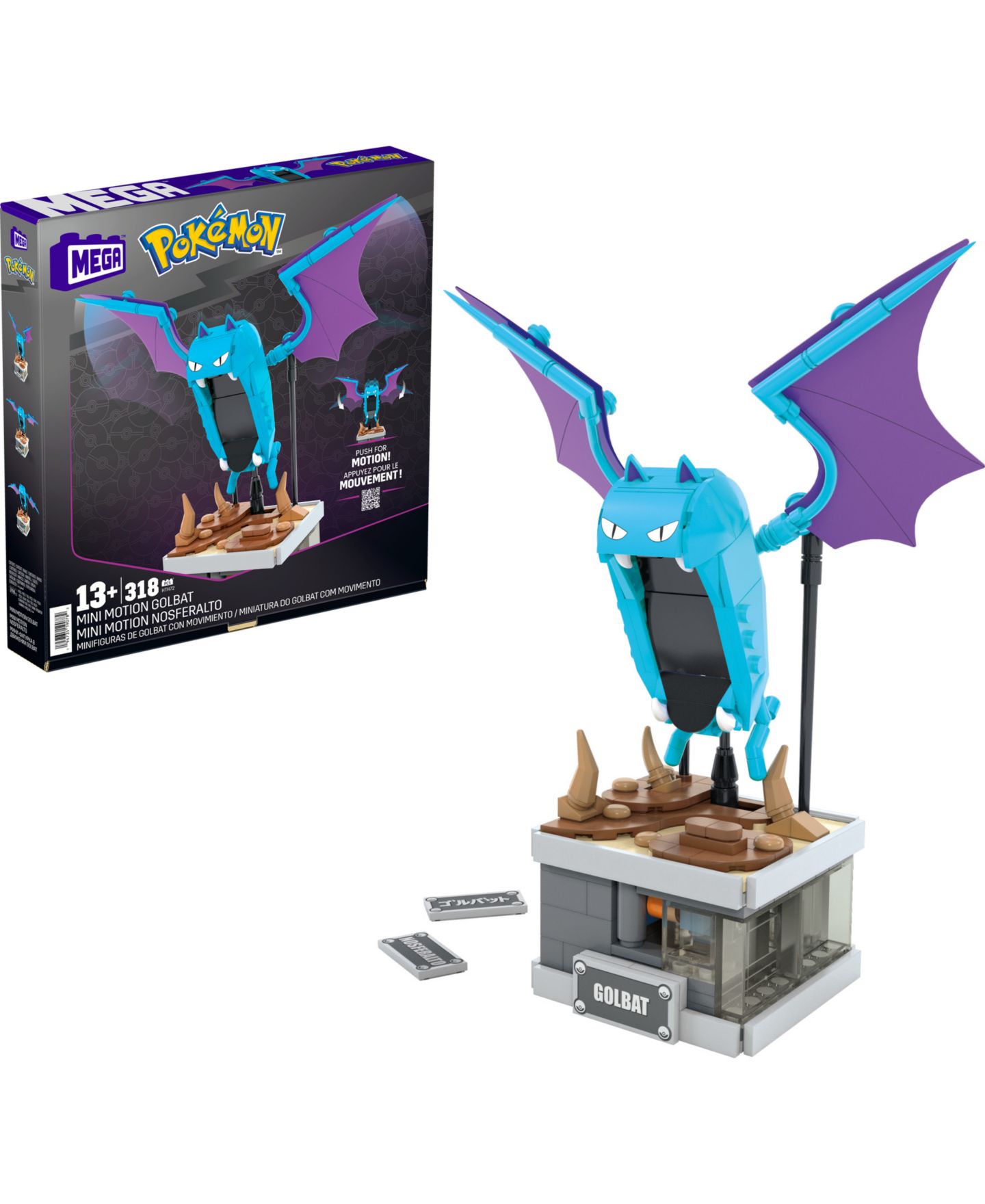 Детские конструкторы Pokemon Mini Motion Golbat Building Toy Kit 313 Pieces for Collectors — фото 1