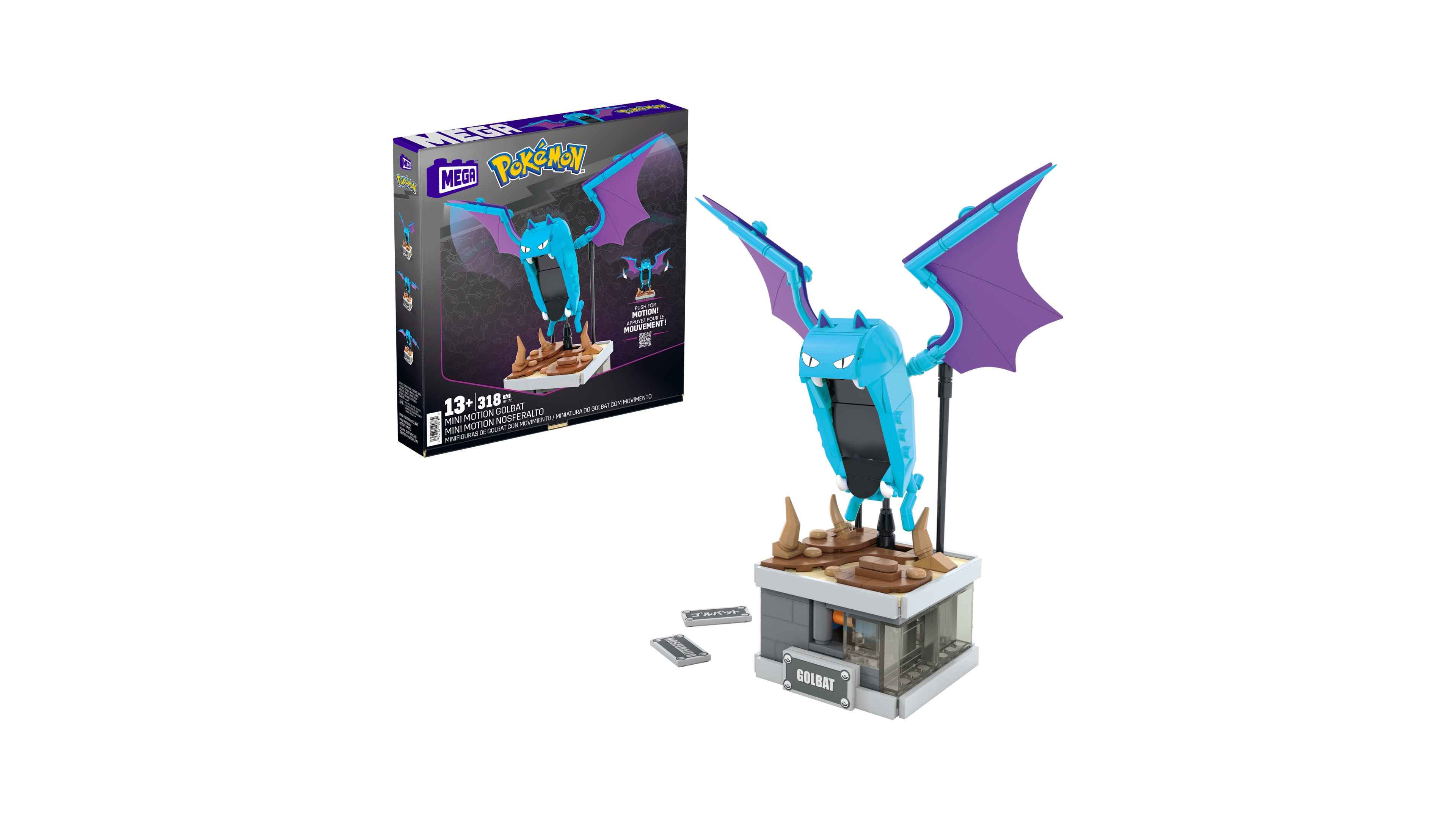 Pokemon Mini Motion Golbat Building Toy Kit 313 Pieces for Collectors