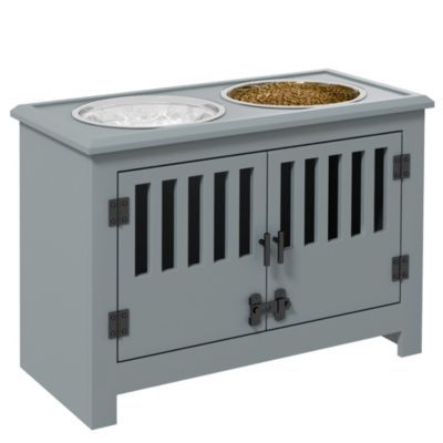 Dog Food Storage Cabinet with Bowls and Dog Feeding Station,