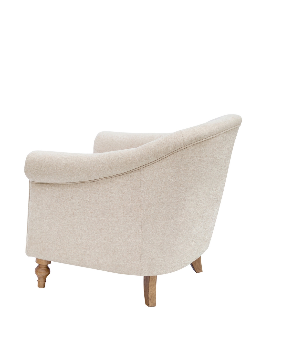 Shop Martha Stewart Collection Martha Stewart Fayette 35" Tufted Fabric Upholstered Accent Arm Chair In Cream