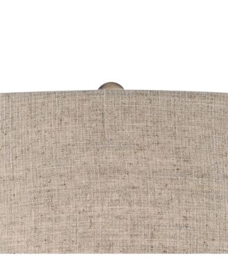 Helene Country Cottage Table Lamp Ceramic Rustic 26" High Cream White Glaze Tan Linen Tapered Drum Shade Decor for Living Room Bedroom House Bedside Home (Color May Vary) - 360 Lighting
