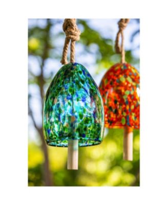 Art Glass Speckle Turquoise Bell Chime