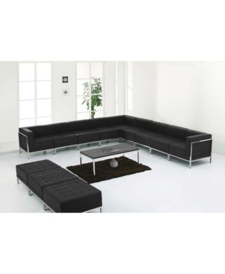 Home Office Sectional & Ottoman Set, 12 Pieces