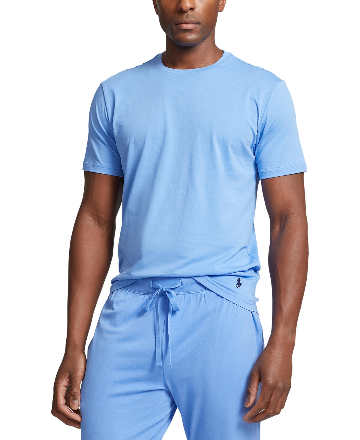 Polo Ralph Lauren Men's Cotton Jersey Sleep Shirt In Harbor Island Blue