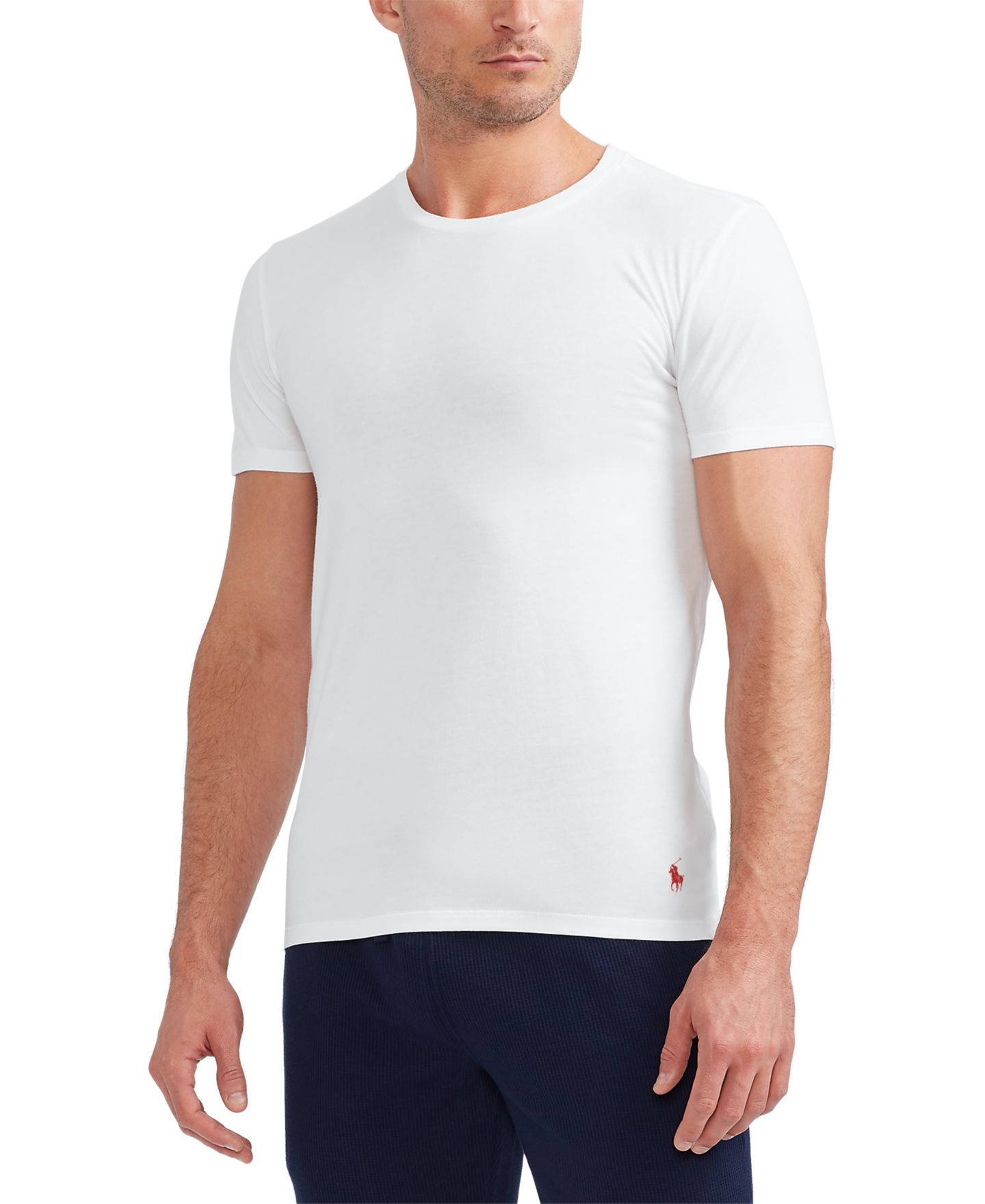 Бельё Undershirts для мужчин, хлопок, 3 шт. — Polo Ralph Lauren, цвет: Белый — фото 2