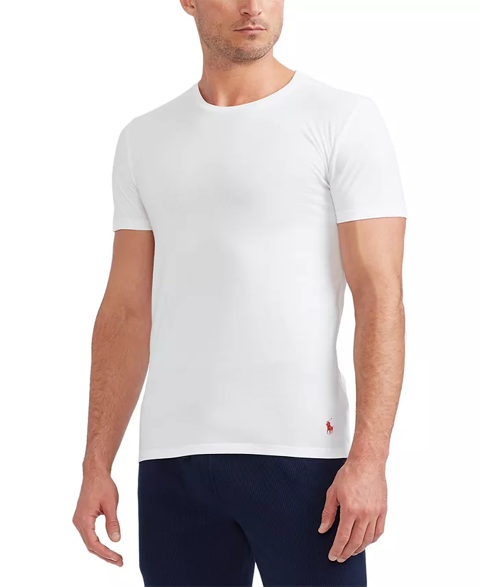 Men's 3-Pack Slim-Fit Classic Cotton Crew Undershirts - thumbnail 2