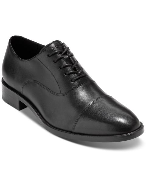 Мужские туфли Cole Haan Hawthorne Lace-Up Cap-Toe Oxford Dress Shoes, цвет: Чёрный