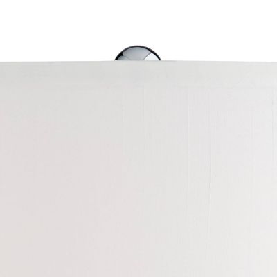 Roxanne Coastal Table Lamp 25" High White Blue Glass with LED Nightlight Drum Shade for Bedroom Living Room Bedside Nightstand