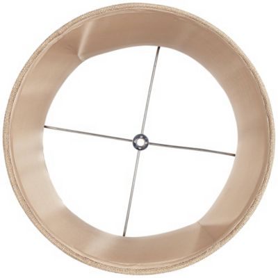 Natural Burlap Medium Drum Lamp Shade 12" Top x 14" Bottom x 10" High (Spider) Replacement with Harp and Finial