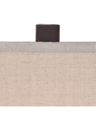 Zion Rustic Table Lamp 30" Tall Tapered Natural Slate Bronze Metal Rectangular Shade for Bedroom Living Room Bedside Nightstand