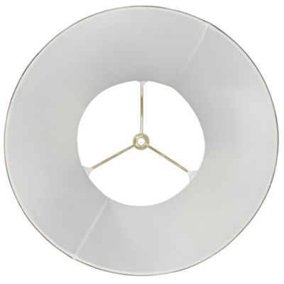 Pewter Gray Medium Bell Lamp Shade 8" Top x 14" Bottom x 11" Slant x 10.5" High (Spider) Replacement with Harp and Finial