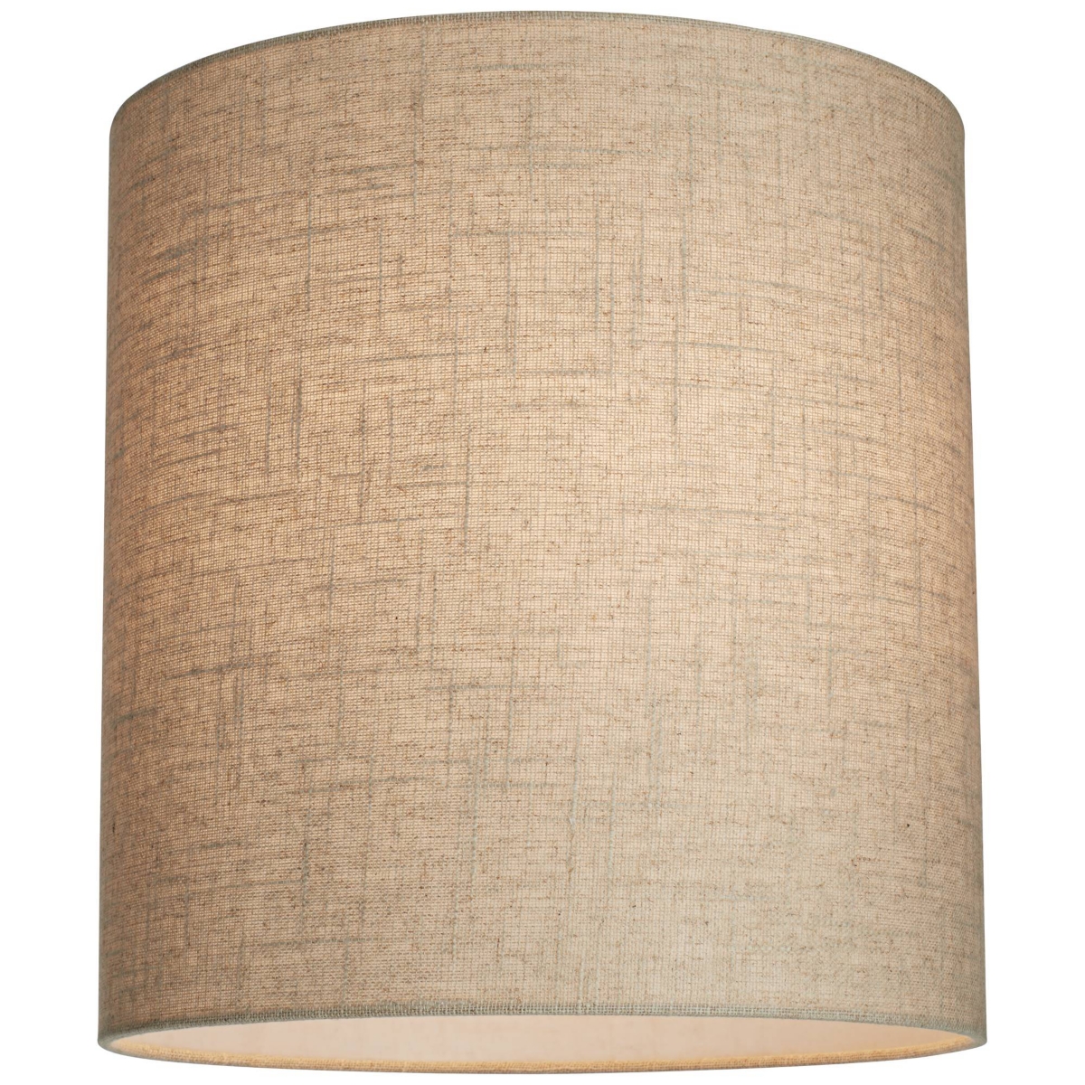 Springcrest Top x Bottom x High x Lamp Shade Replacement Medium Tall Oatmeal Beige Drum Round Rustic Farmhouse Western Linen Fabric Spider