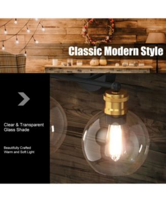 Modern 3-light Bubbled Glass Vanity Light