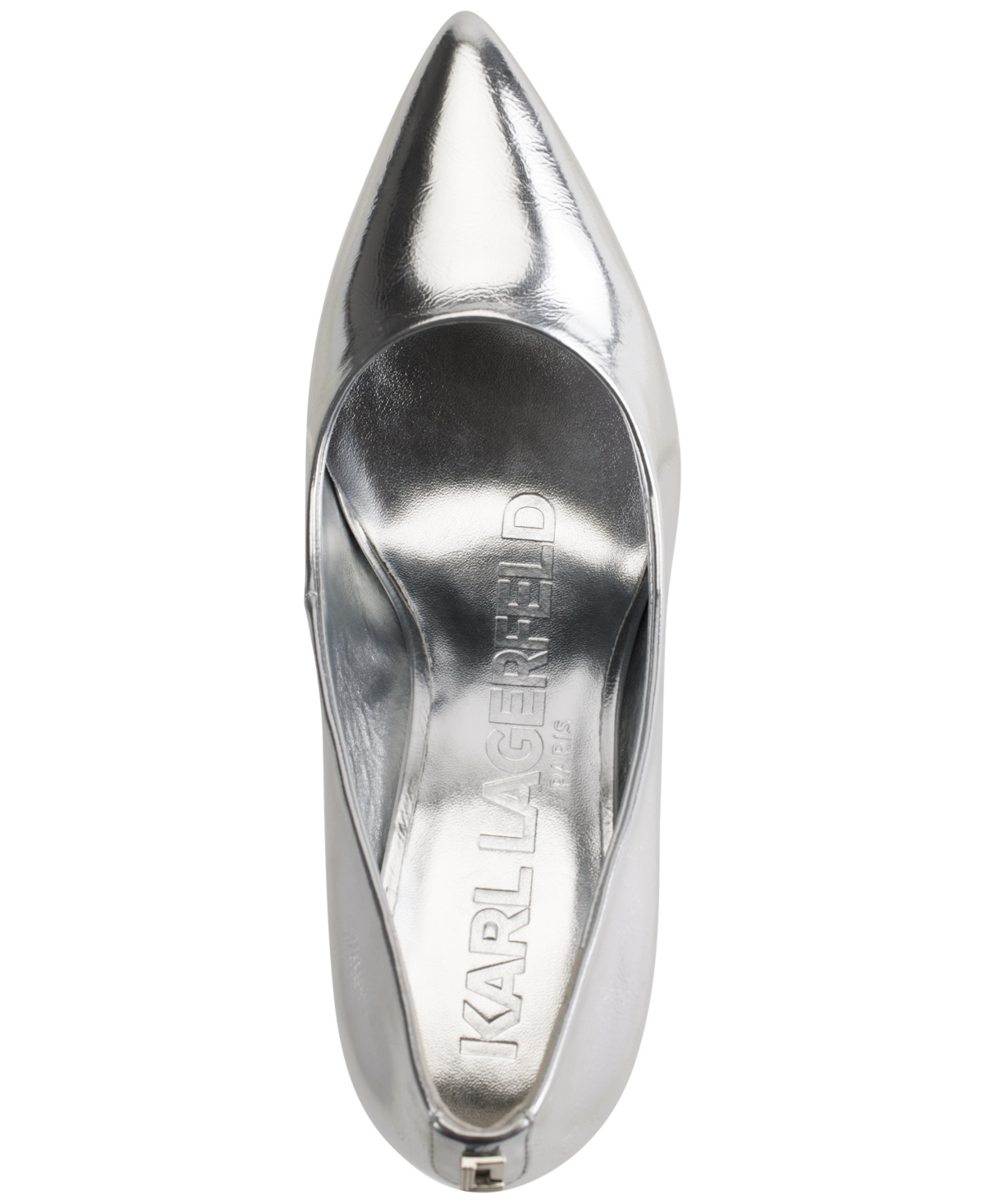 Shop Karl Lagerfeld Royale High Heel Pumps In Silver