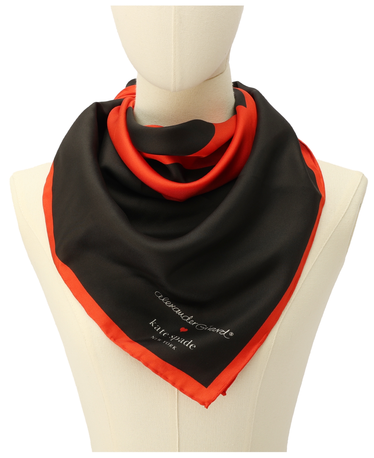 kate spade new york Women's Alexander Girard Love Silk Square Bandana