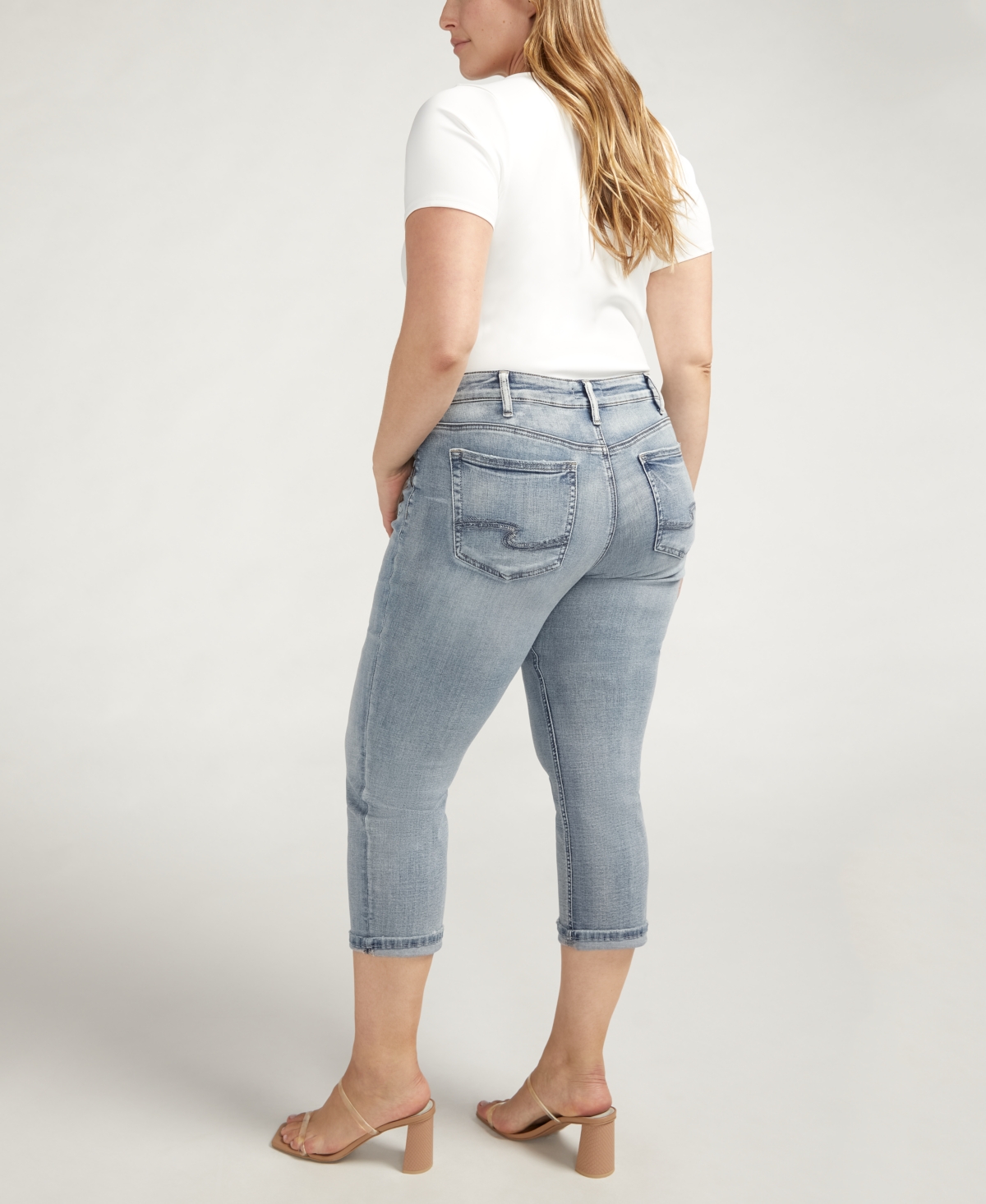 Silver Jeans Co. Suki Cuff Capri Jeans In Indigo