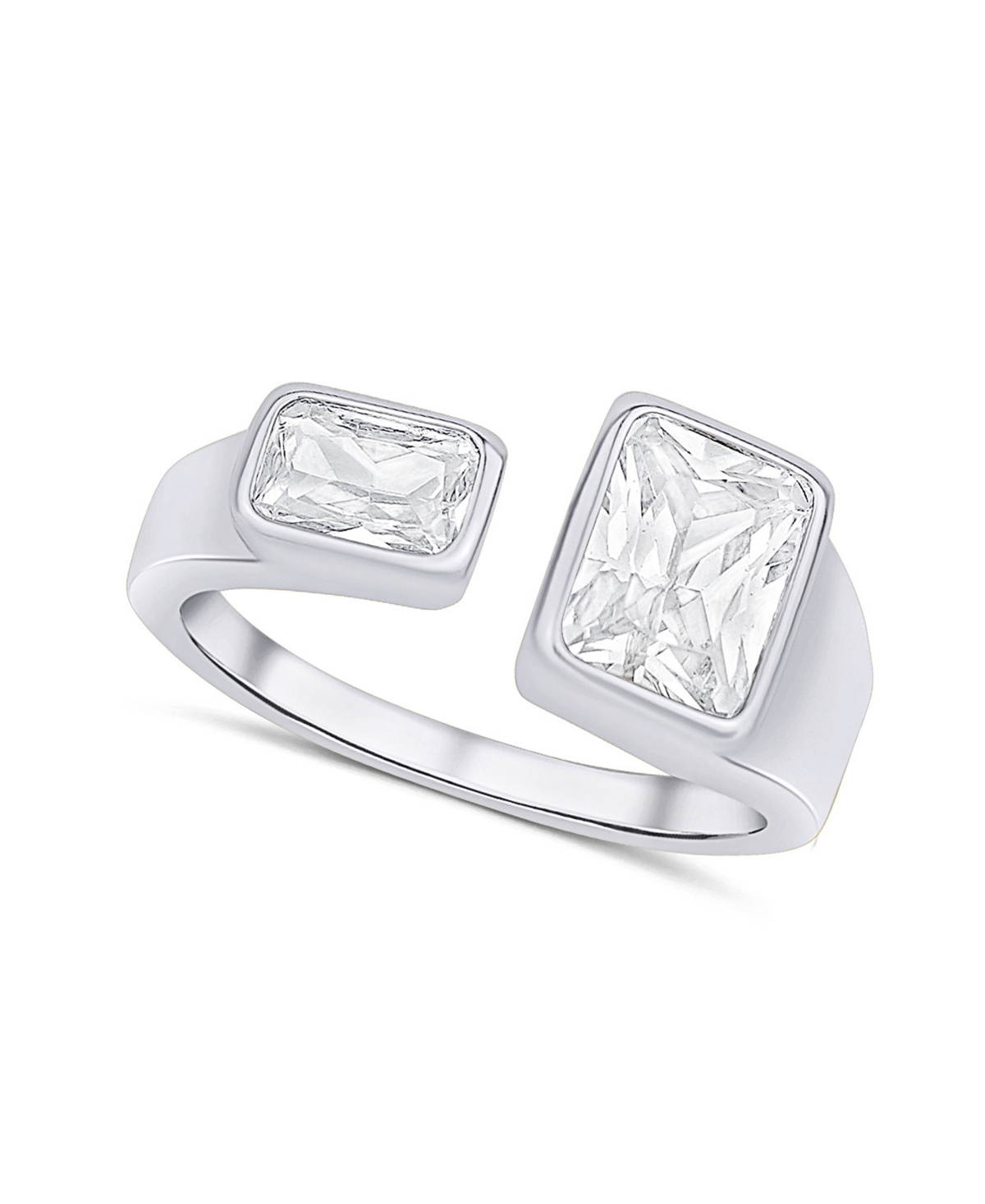 And Now This Cubic Zirconia Modern Ring In Silver