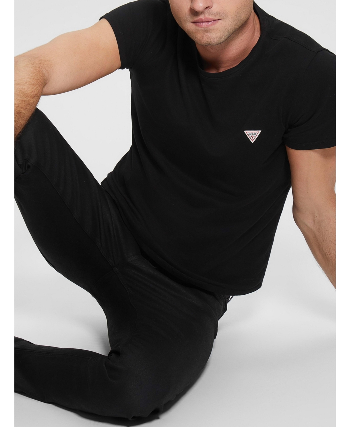 Guess Men's Miami Black Coated Skinny Jeans