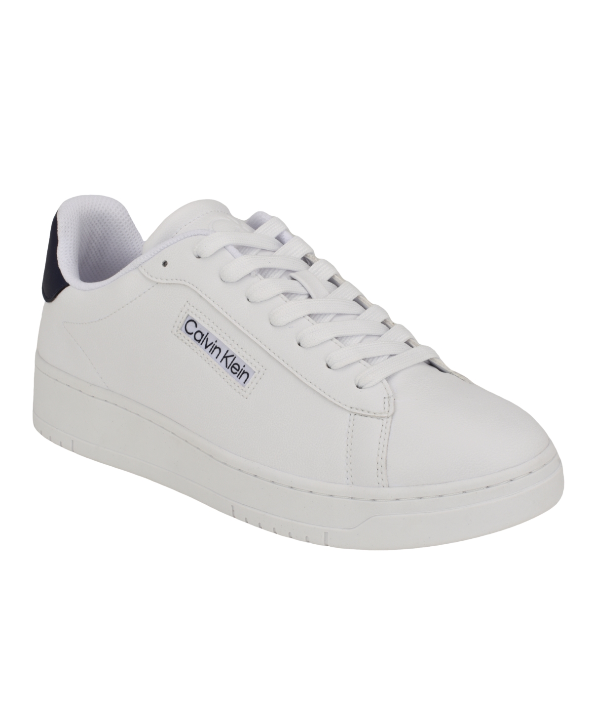Calvin Klein Men's Horaldo Lace-up Casual Sneakers In White,navy