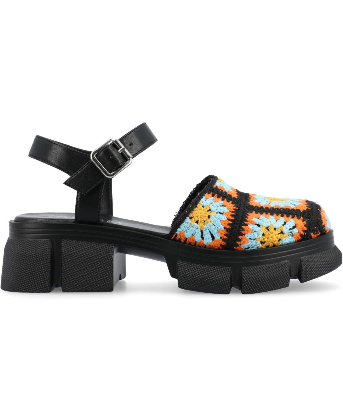 Journee Collection Women's Droit Platform Round Toe Sandals