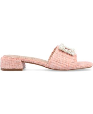Women's Justina Ornamented Raffia Slide Sandals