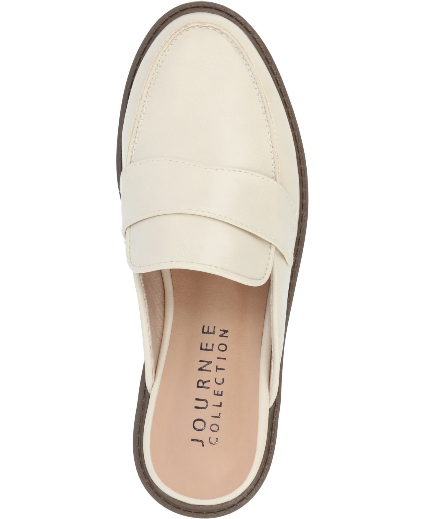 Женские сабо Journee Collection Miycah Lug Sole Slip On Mules, цвет: Бежевый — фото 5