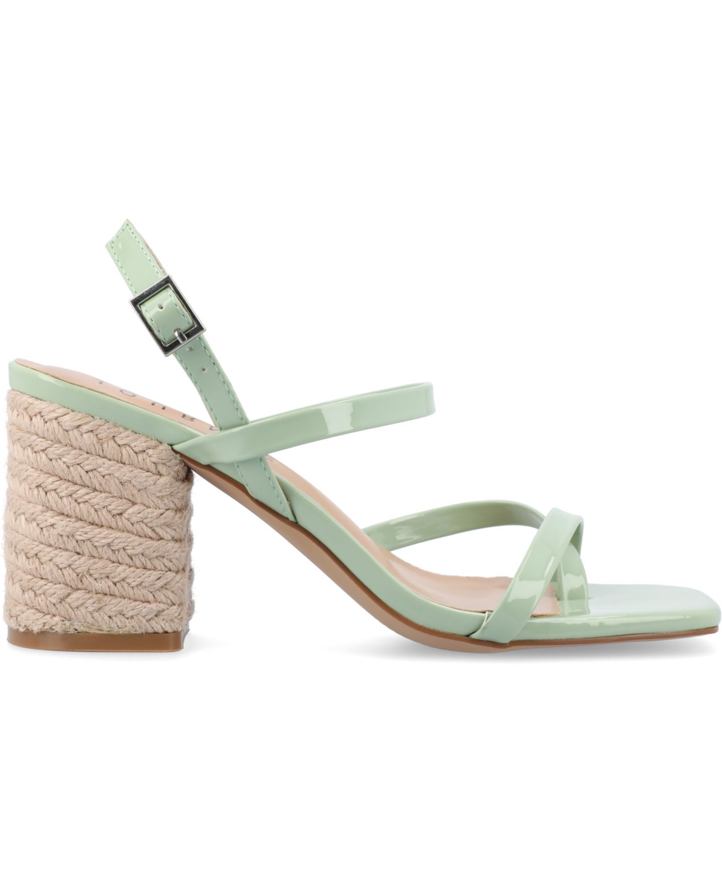 Женские сандалии Journee Collection Olivina Espadrille Block Heel Strappy, цвет: Шалфейный — фото 2