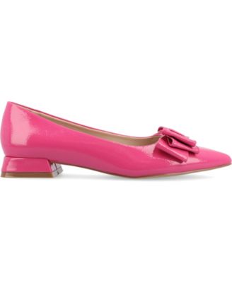 Women's Ophelia Bow Low Block Heel Dress Flats